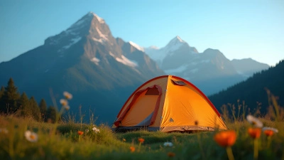 Sturdy Camping Tent in Mountain Meadow