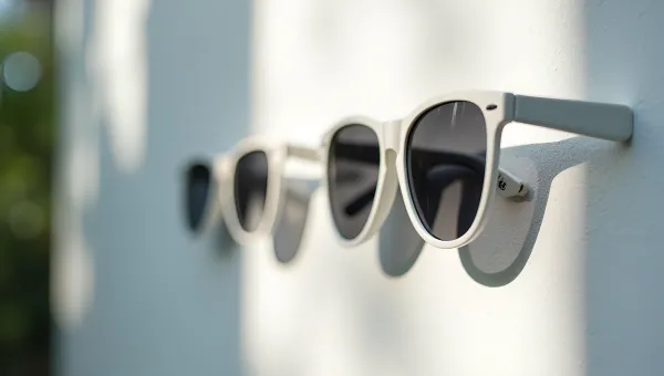 Stylish White and Black Sunglasses Close-Up