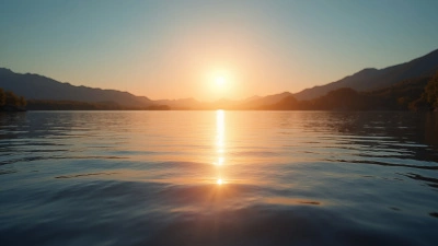 Sunlight Shimmering On Calm Lake At Golden Hour