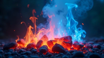 Swirling Blue And Red Flames Digital Wallpaper