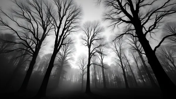Tall Leafless Trees With Intricate Branches