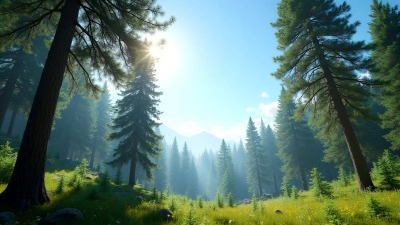 Tall Pine Trees Under Clear Blue Sky