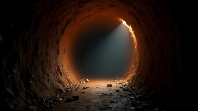 Textured Brown and Black Tunnel Interior Close-Up