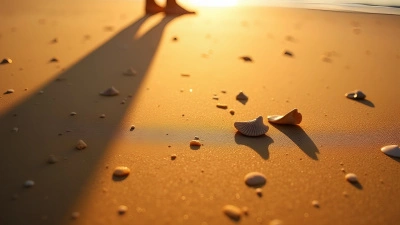 Textured Brown Sand With Human Shadow