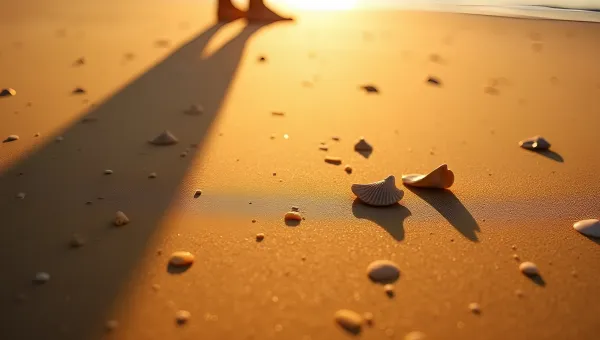 Textured Brown Sand With Human Shadow