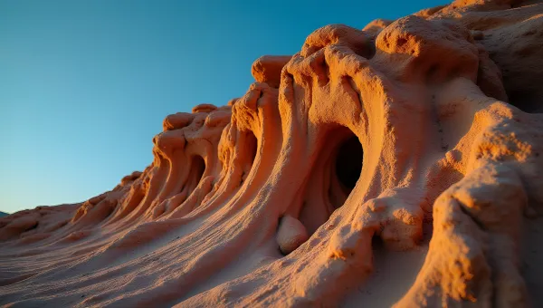 Textured Rock Formation With Rugged Contours
