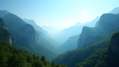 Towering Mountains With Lush Green Forests