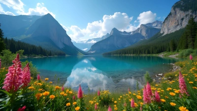 Towering Mountains Reflected In Tranquil Lake Landscape