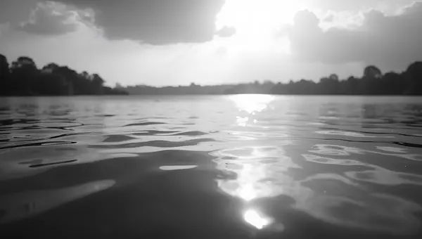 Tranquil Lake With Gentle Ripples In Daylight