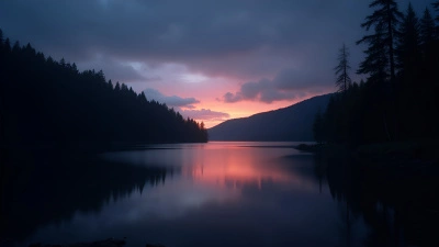 Tranquil Lake Silhouette at Twilight