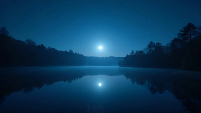Tranquil Nighttime Lake With Reflective Water