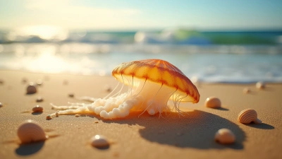 Translucent Jellyfish On Golden Sandy Beach