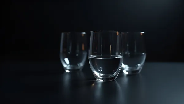 Transparent Glass Cups On Black Surface