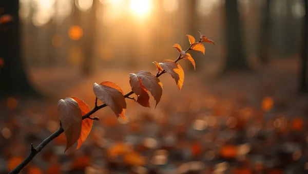 Twisting Brown Leaf Vines In Autumn