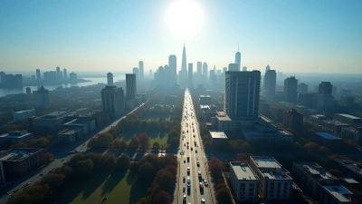 Urban Cityscape Aerial View With Skyscrapers