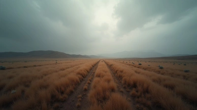 Vast Brown And Gray Landscape With Dry Grass