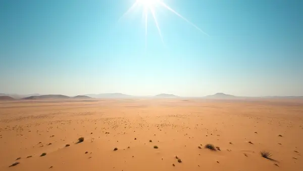 Vast Brown Sandy Field Under Bright Sunlight