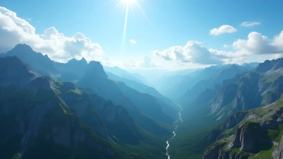 Vast Green And Grey Mountains Landscape
