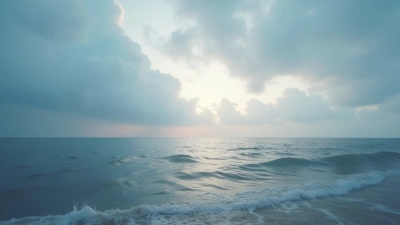 Vast Ocean Meeting Cloudy Sky At Horizon