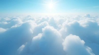Vast Sea Of Fluffy White Clouds Under Blue Sky