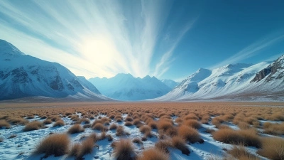 Vast Tundra Landscape With Snow-Covered Mountains
