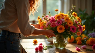 Vibrant Bouquet Arrangement In Sunlit Room