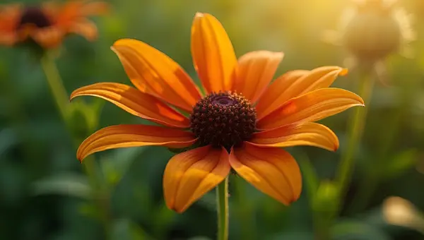 Vibrant Brown-Petaled Flower Close-Up in Natural Light