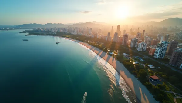 Vibrant Cityscape with Waterfront View
