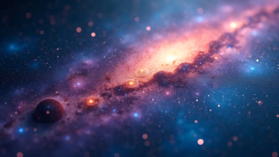 Vibrant Galaxy Painting With Colorful Nebulae
