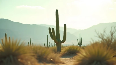 Vibrant Green Cactus In Desert Landscape