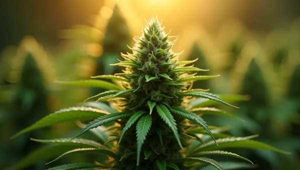 Vibrant Green Cannabis Buds Close-Up