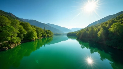 Vibrant Green Lake With Lush Trees