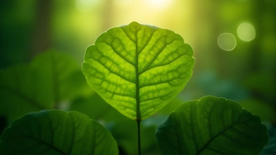 Vibrant Green Leaf Close-Up With Veins