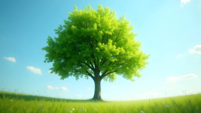 Vibrant Green-Leaved Tree Against Blue Sky