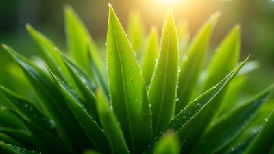 Vibrant Green Plant Leaves Close-Up