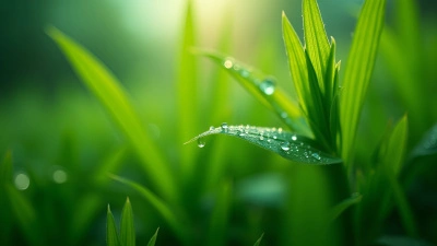 Vibrant Green Plant With Slender Leaves Close-Up