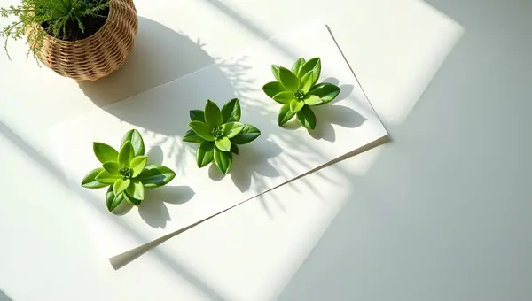 Vibrant Green Plants with Wicker Vase