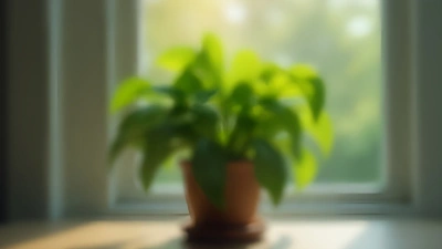 Vibrant Green Potted Plant Close-Up