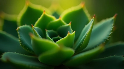 Vibrant Green Succulent Flower Close-Up