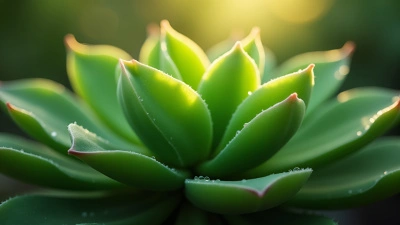 Vibrant Green Succulent Plant Close-Up