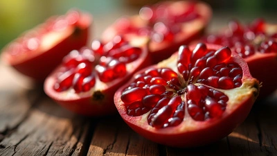 Vibrant Juicy Pomegranate Slices Close-Up