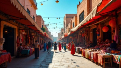 Vibrant Moroccan Market Street Scene