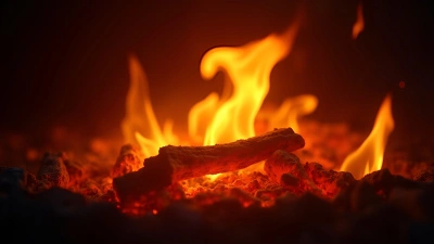 Vibrant Orange Bonfire Flames Close-Up