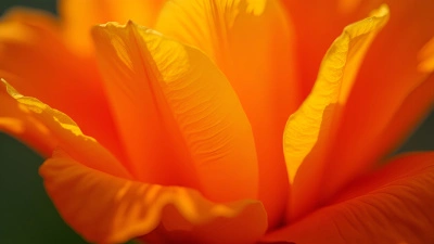 Vibrant Orange Flower Petals Close-Up