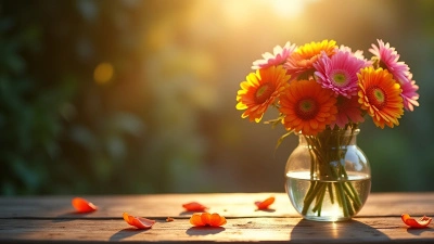 Vibrant Orange and Pink Flower Bouquet in Clear Vase