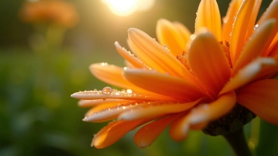 Vibrant Orange and White Flower Petals Close-Up