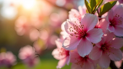 Vibrant Pink Blossoms in Sunlit Garden
