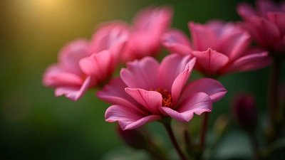 Vibrant Pink Flowers Close-Up With Texture