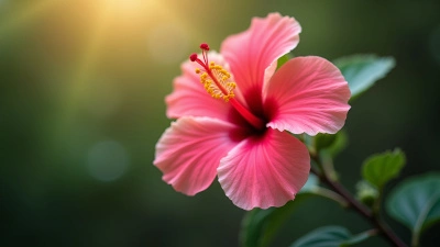Vibrant Pink Hibiscus Flower Close-Up