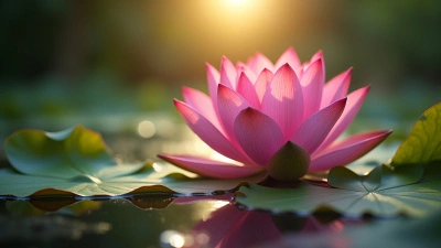 Vibrant Pink Lotus Flower Blooming
